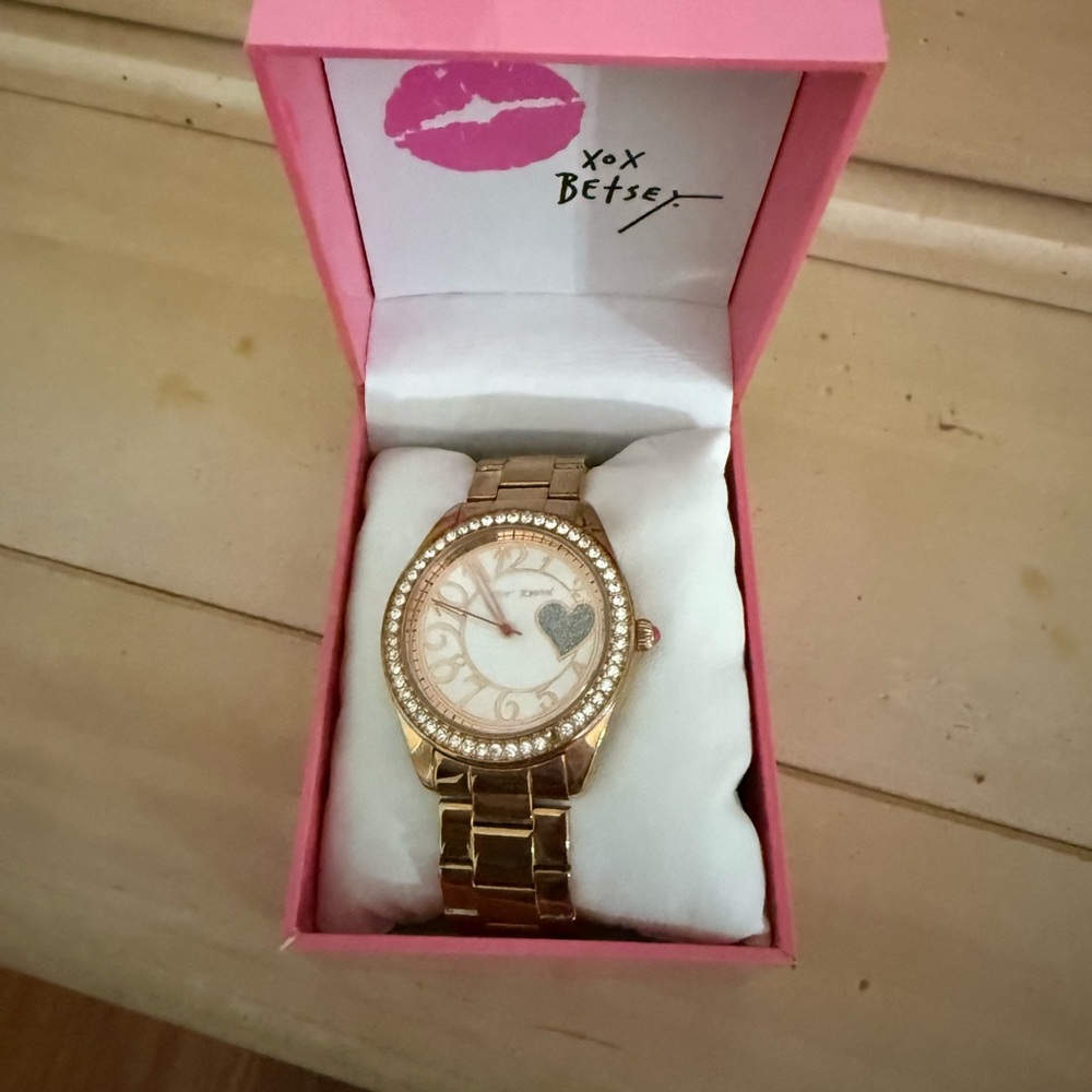 Women’s Rose Gold Betsey Johnson Watch